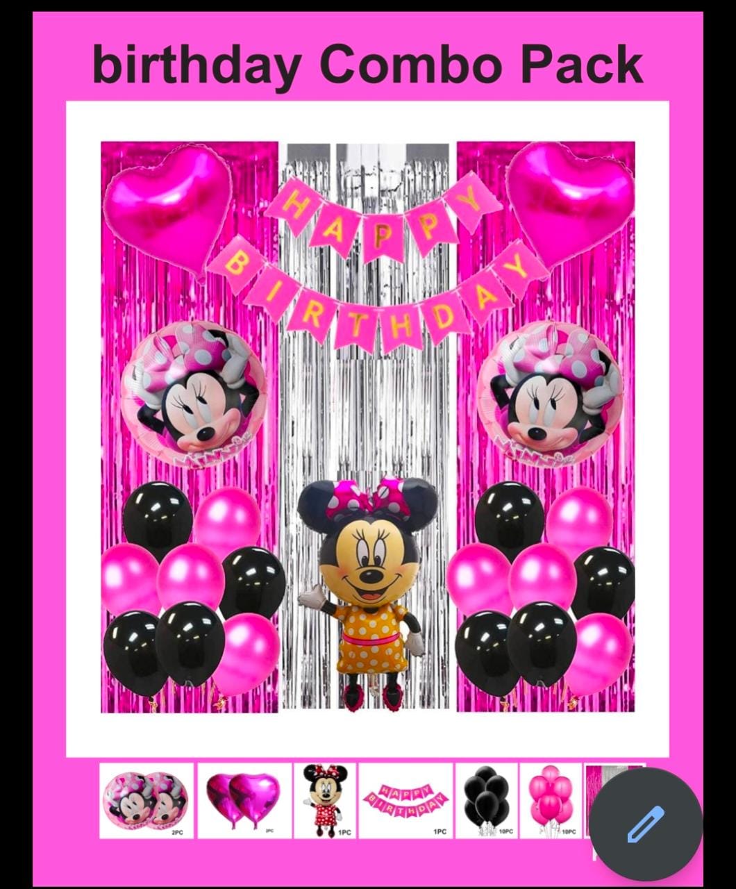 Happy birthday cartoon combo