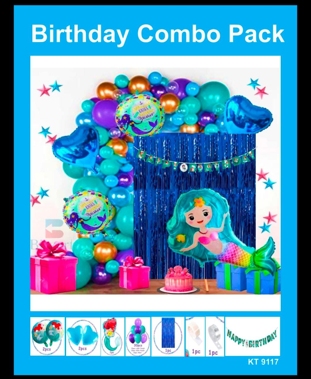 Happy birthday cartoon combo