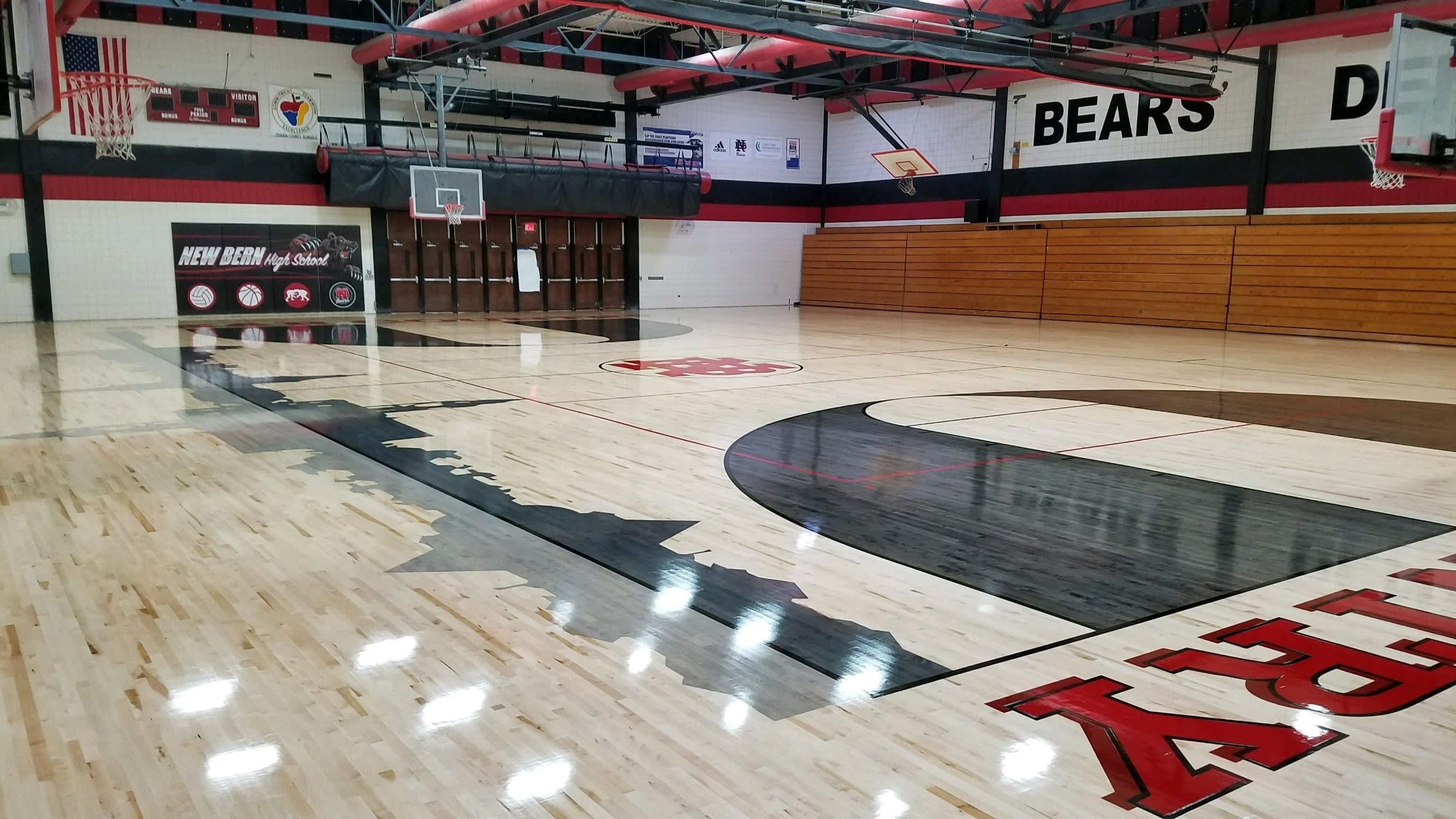 New Bern High School Gym Floor