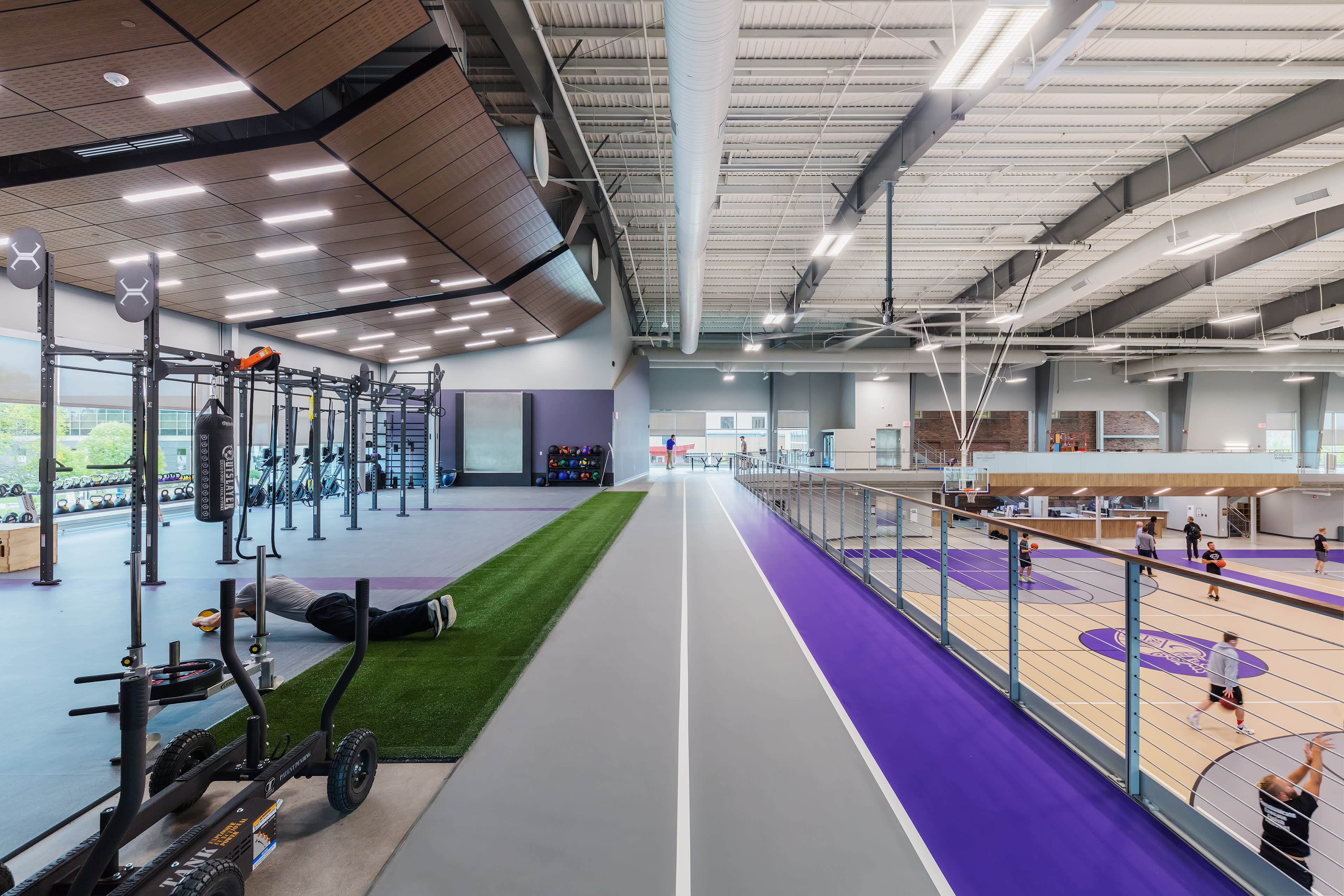 Indoor Recreation Facility With Synthetic Gym Flooring