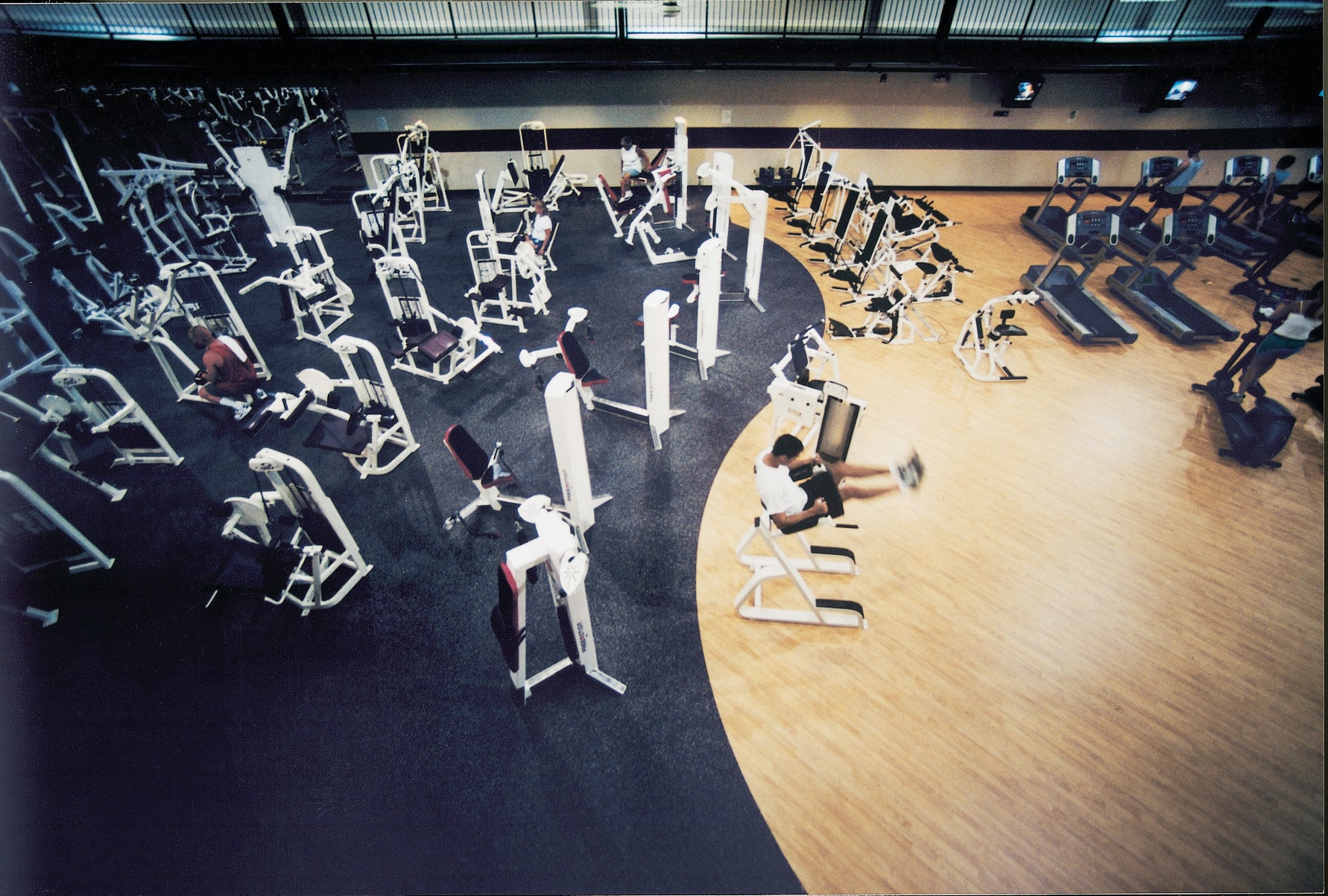 Indoor Weight Training Facility With Synthetic Flooring