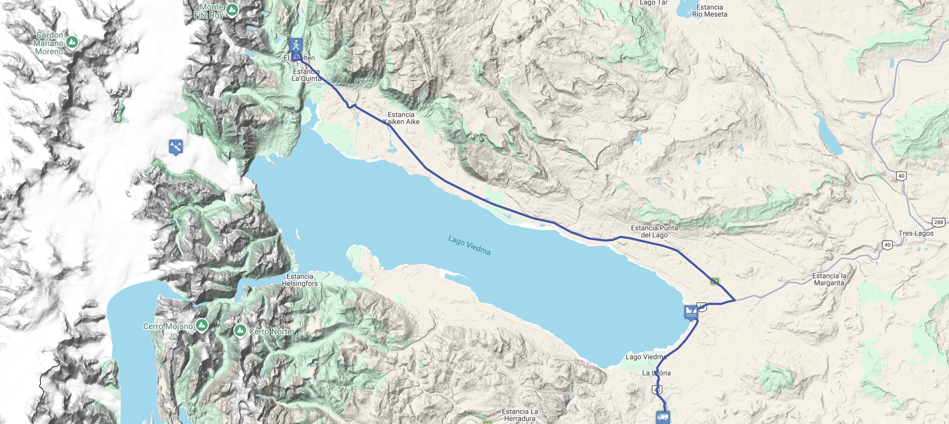 Map Chaltén full day: Invierno