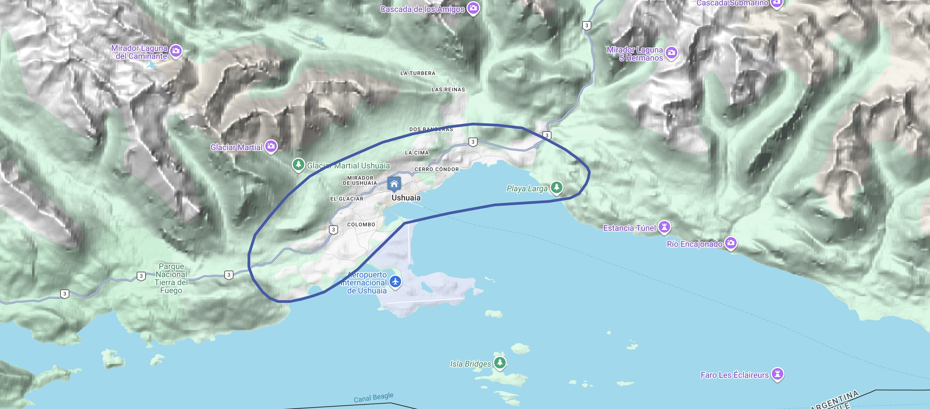 Map Sobrevuelos en Helicóptero