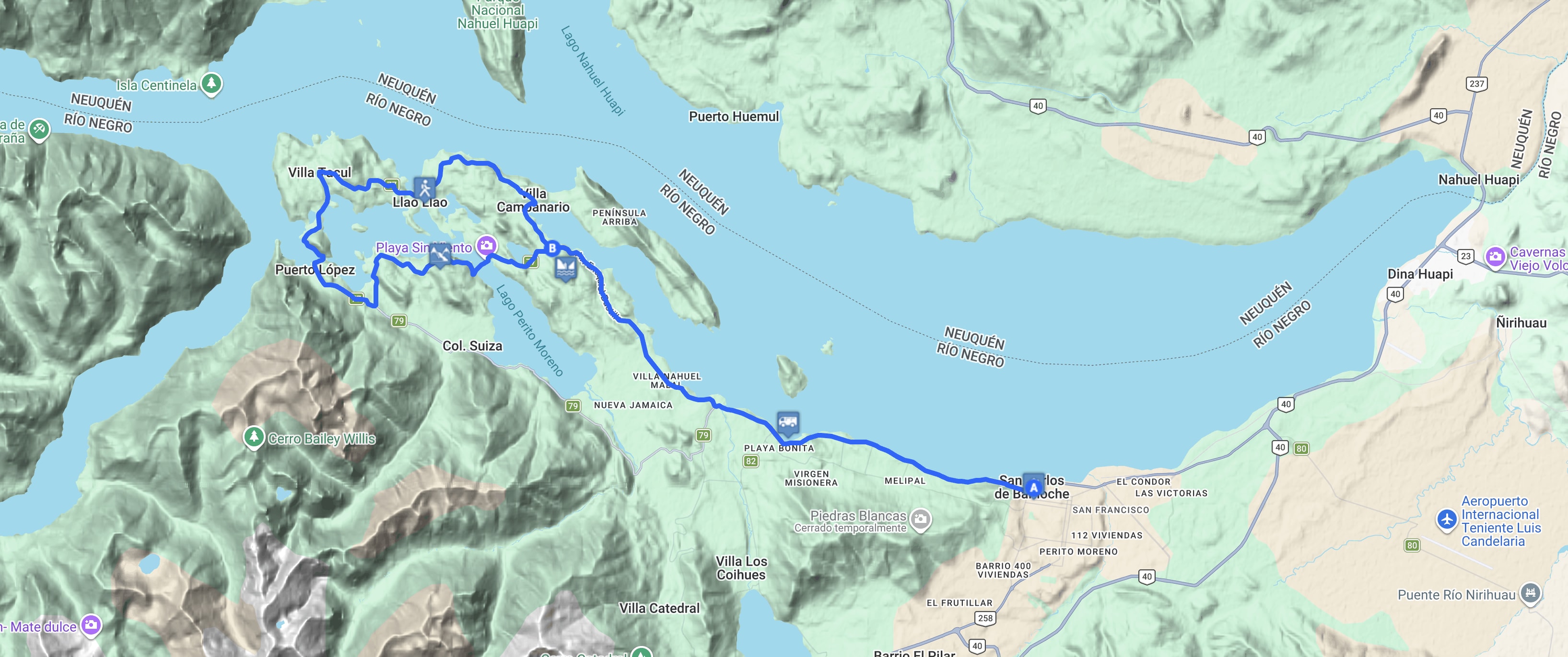 Map Circuito Chico: Miradores e Historia