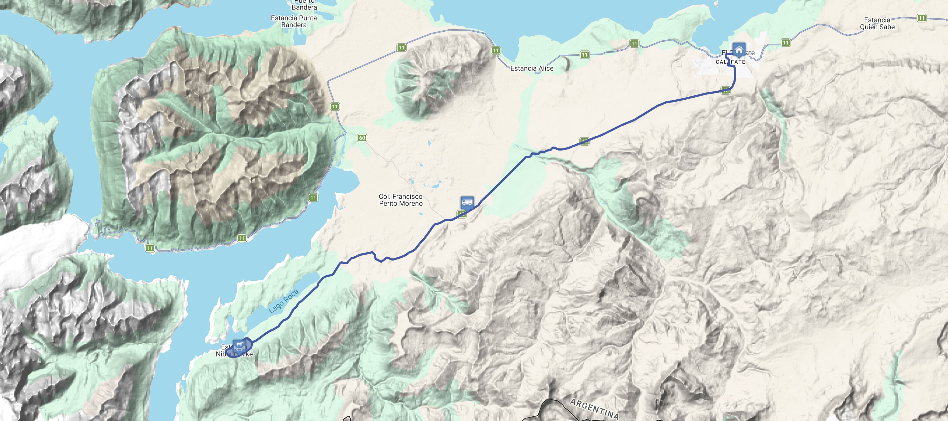 Map Estancia Nibepo Aike