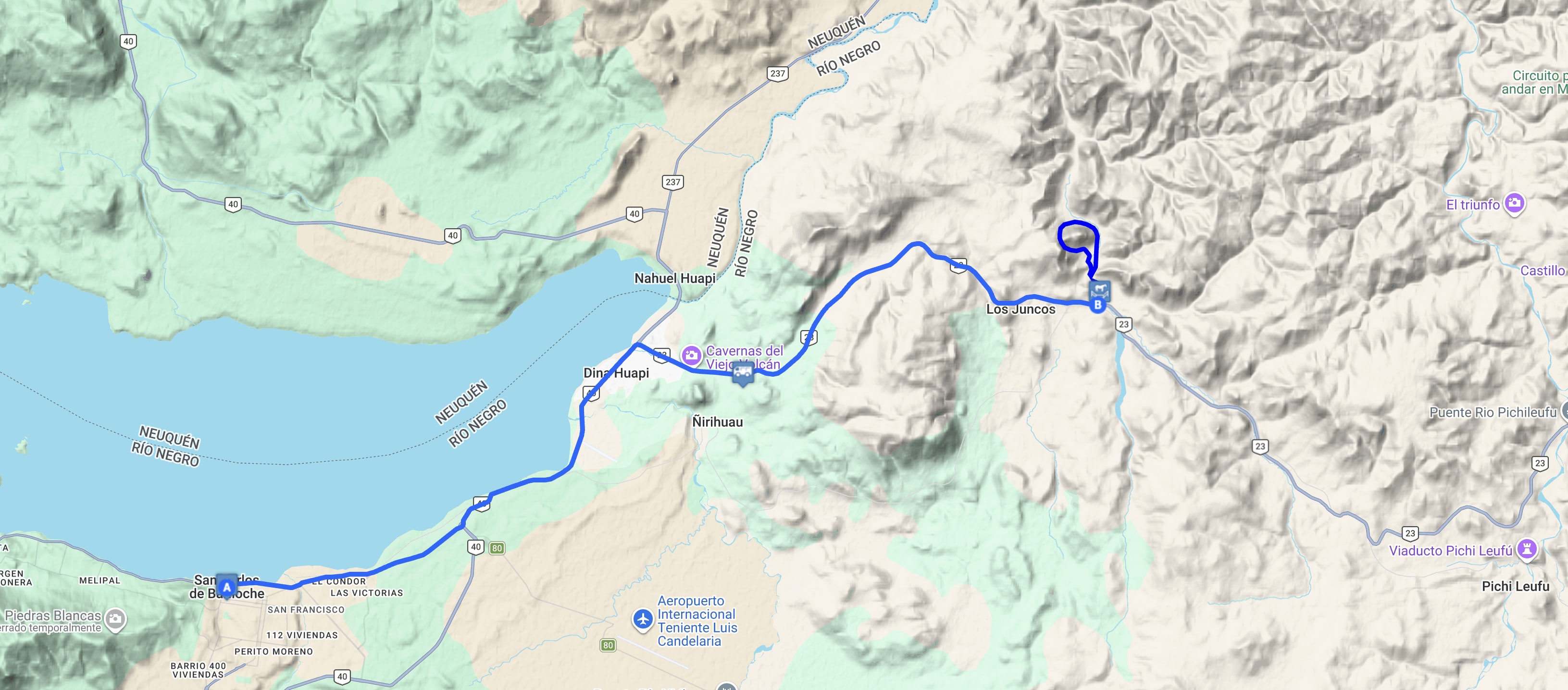 Map Cabalgata de Medio Día en La Fragua