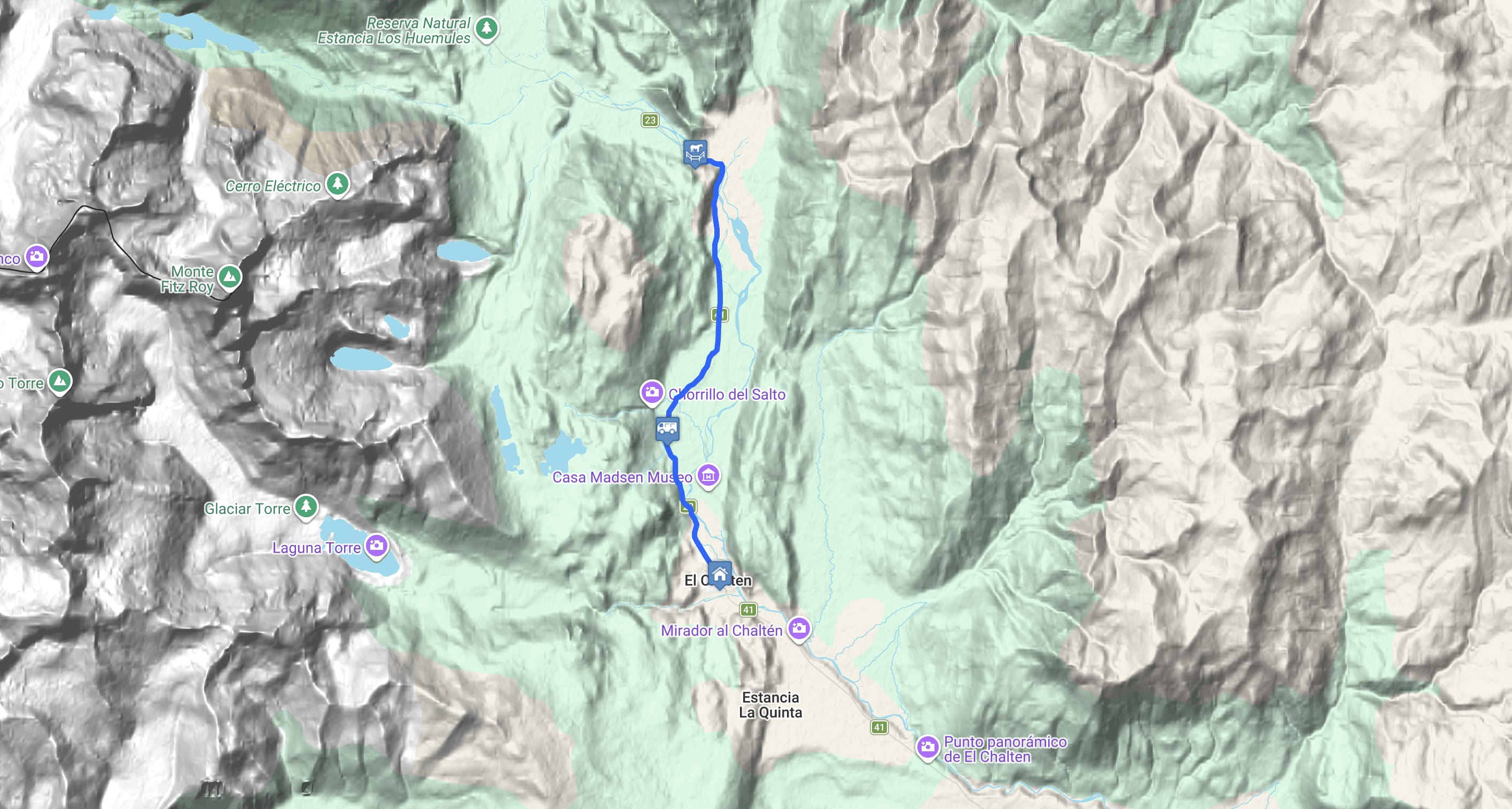 Map Mountain Bike Clásico en Estancia Bonanza