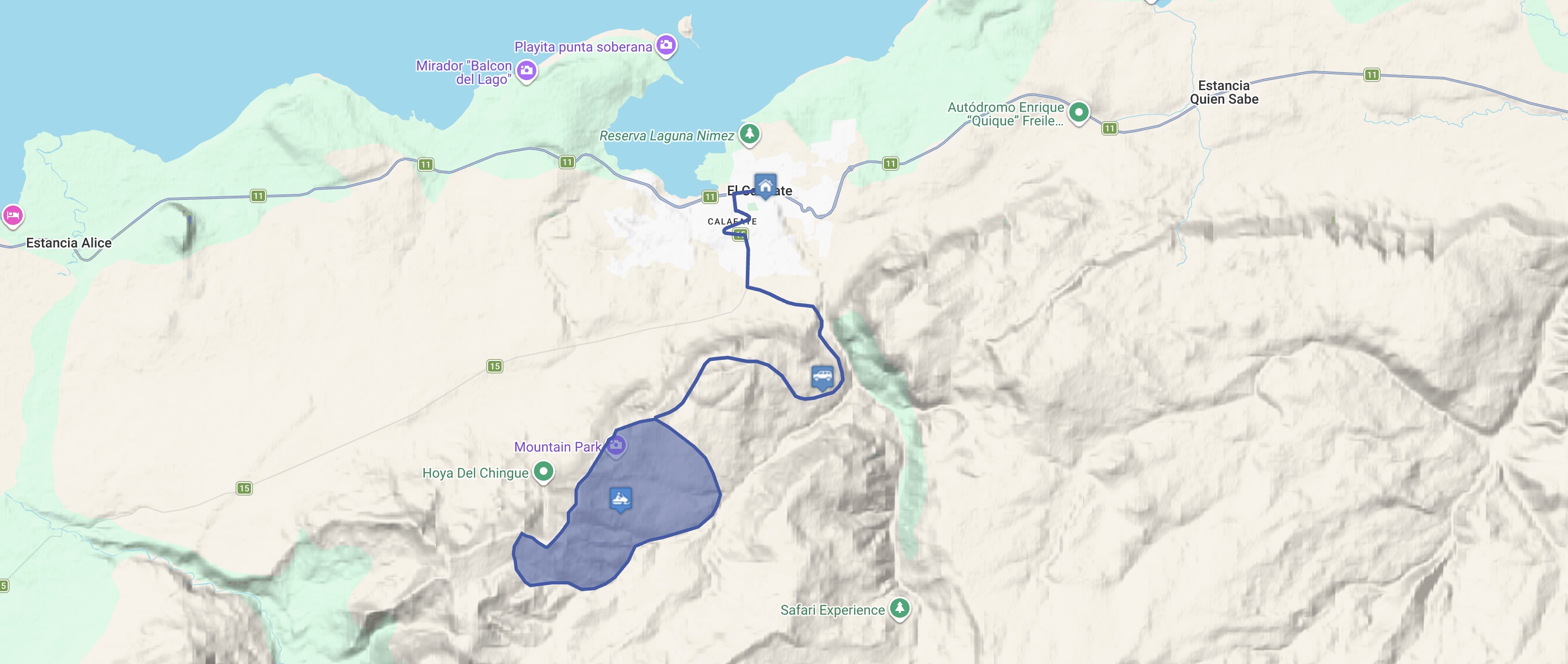 Map Moto de Nieve medio día