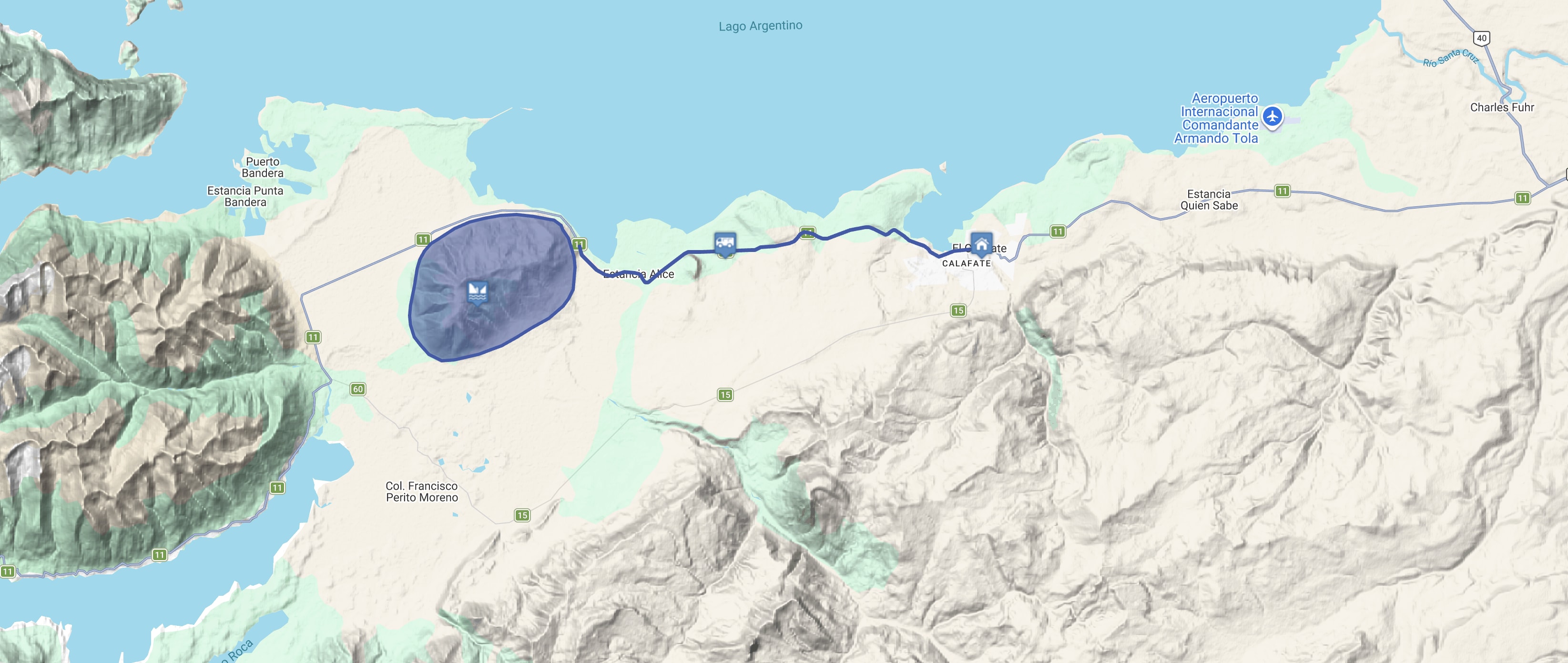 Map Cerro Frías Cabalgata