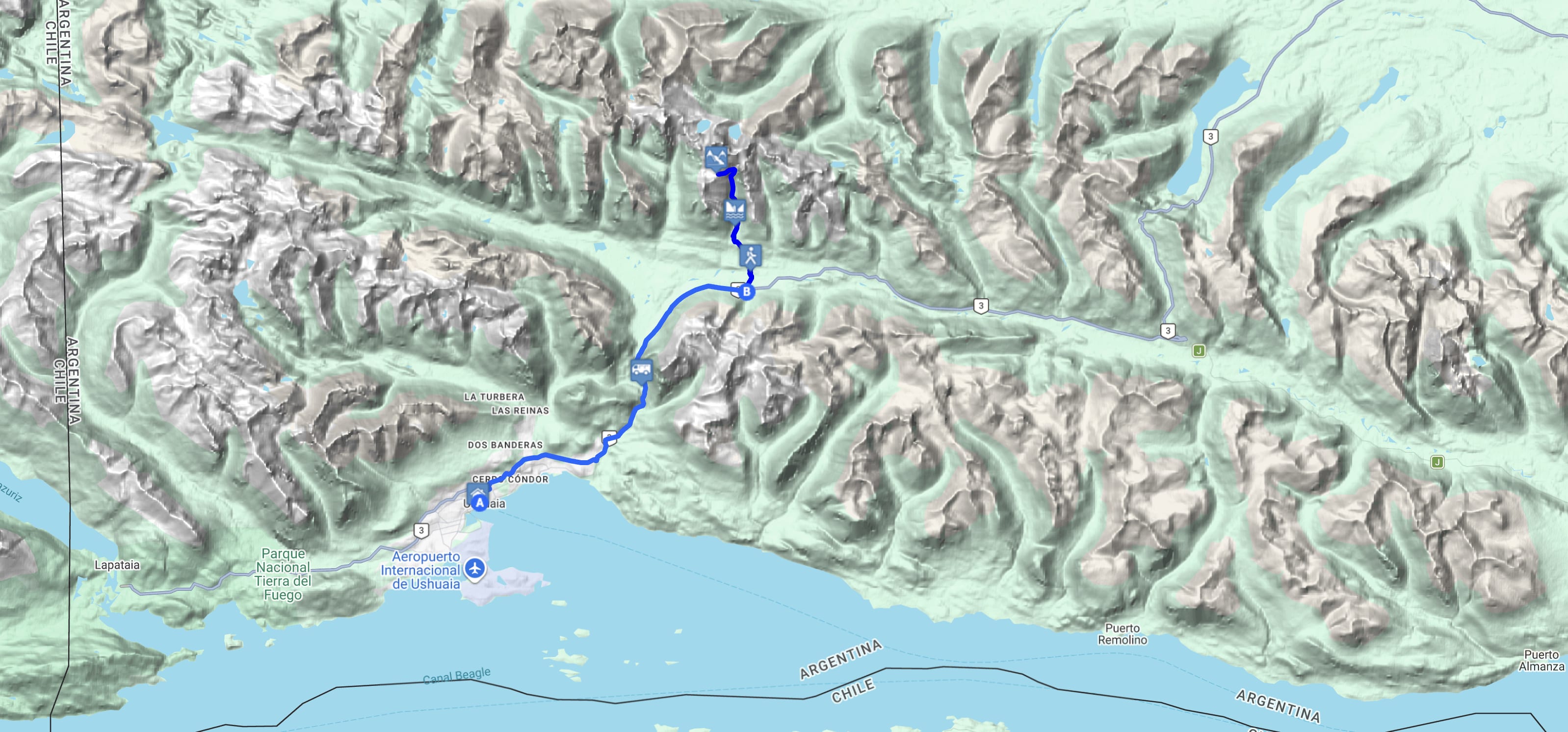 Map Trekking Ojo del Albino