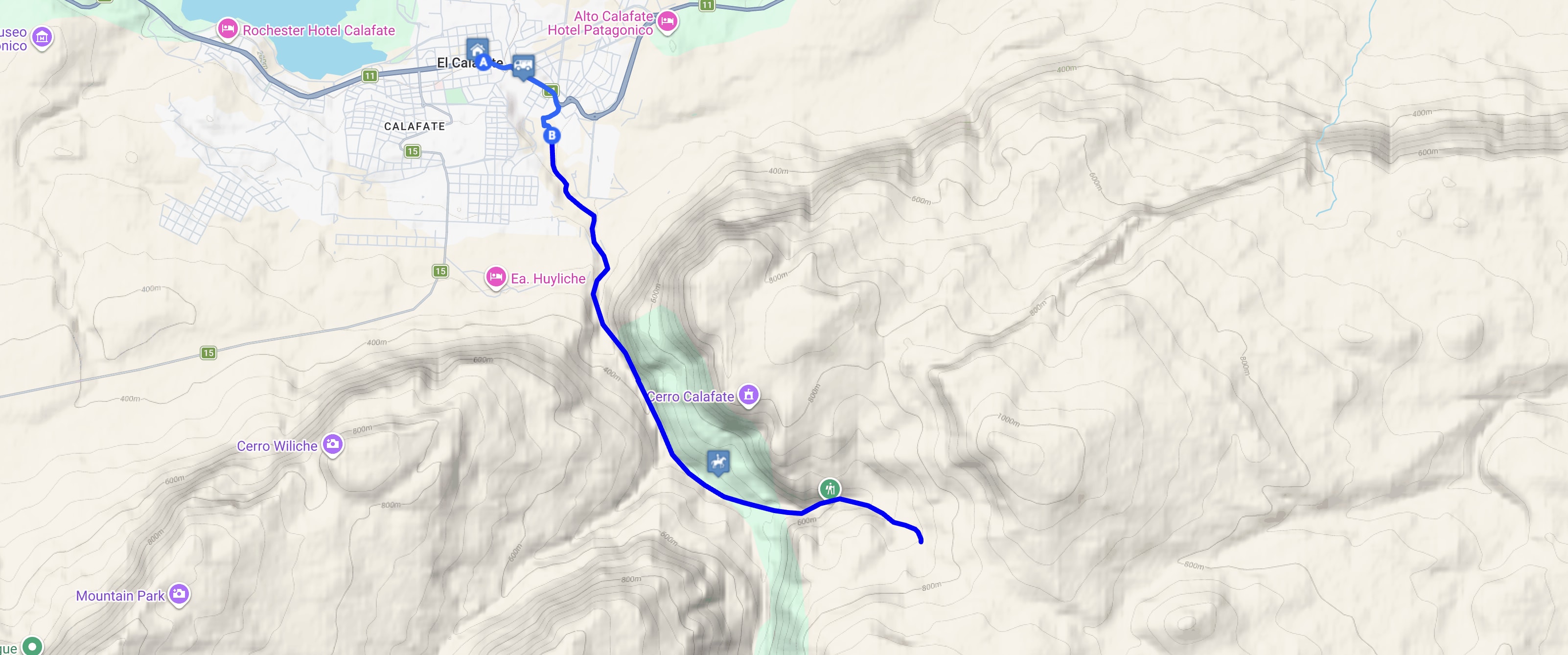 Map Cabalgata Experience: Cuevas y Arroyos