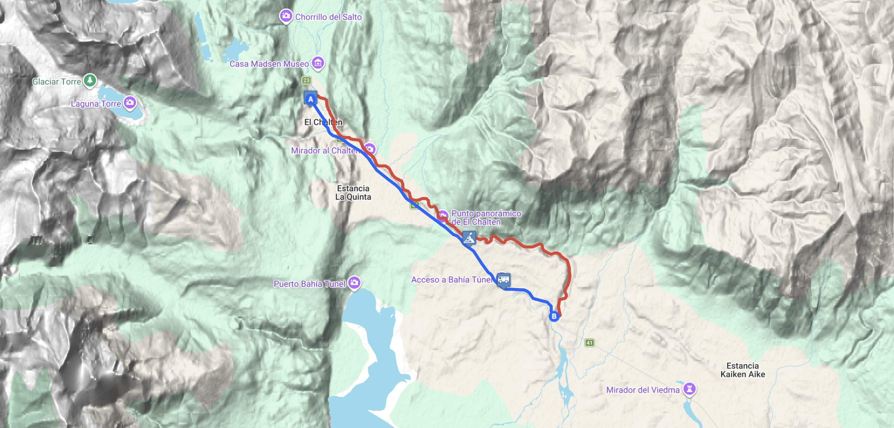 Map Rafting: Río de Las Vueltas