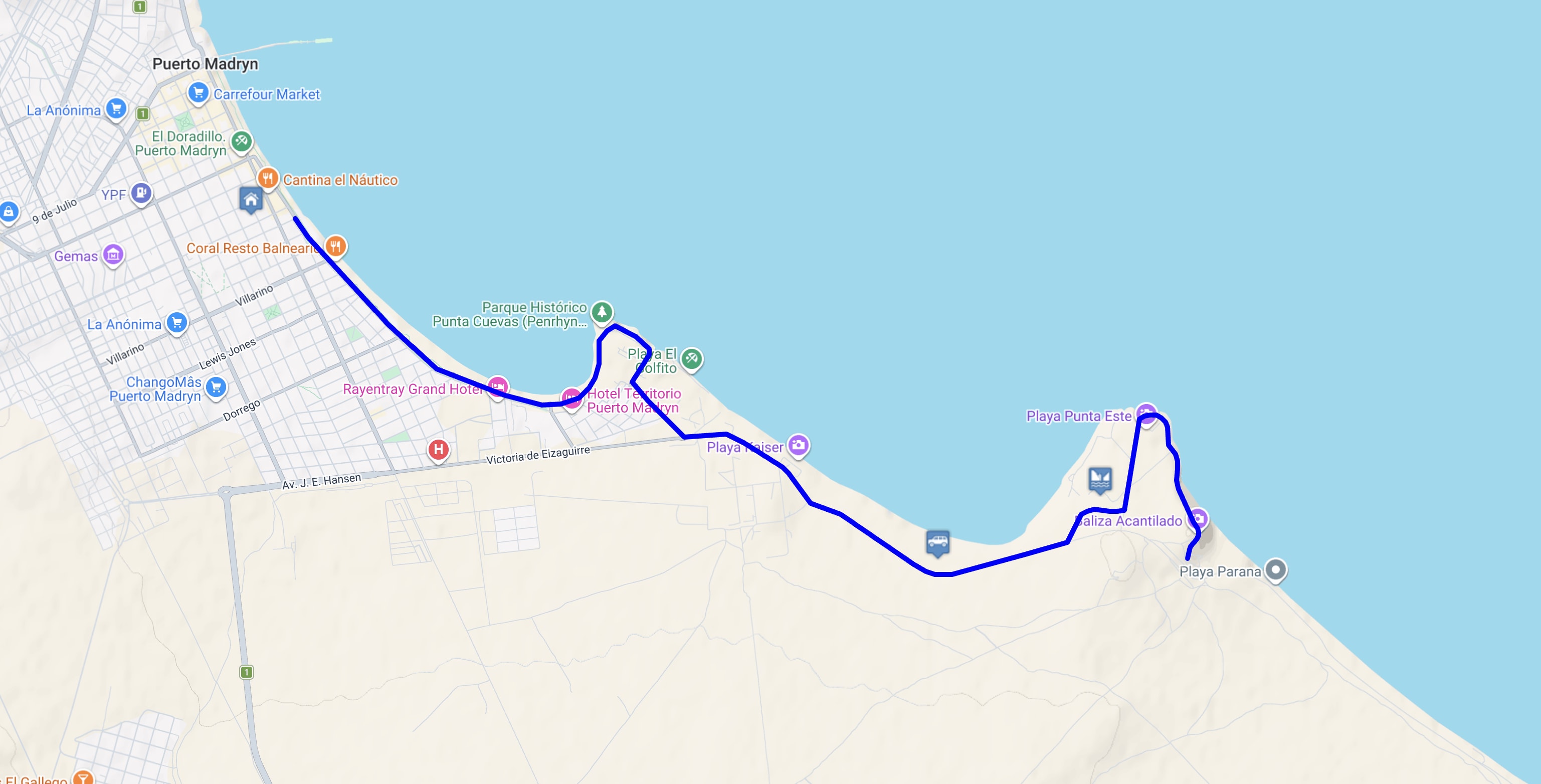 Map Dunas y Acantilados: 4x4 + Sandboard