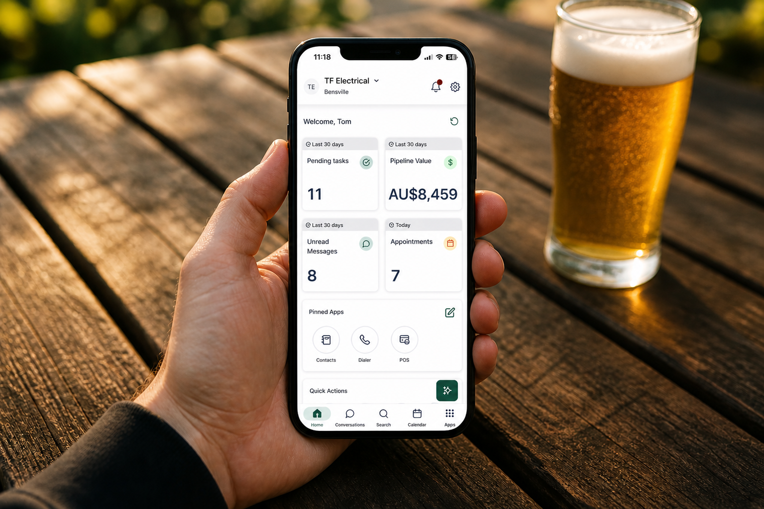 Business phone safety net for tradies