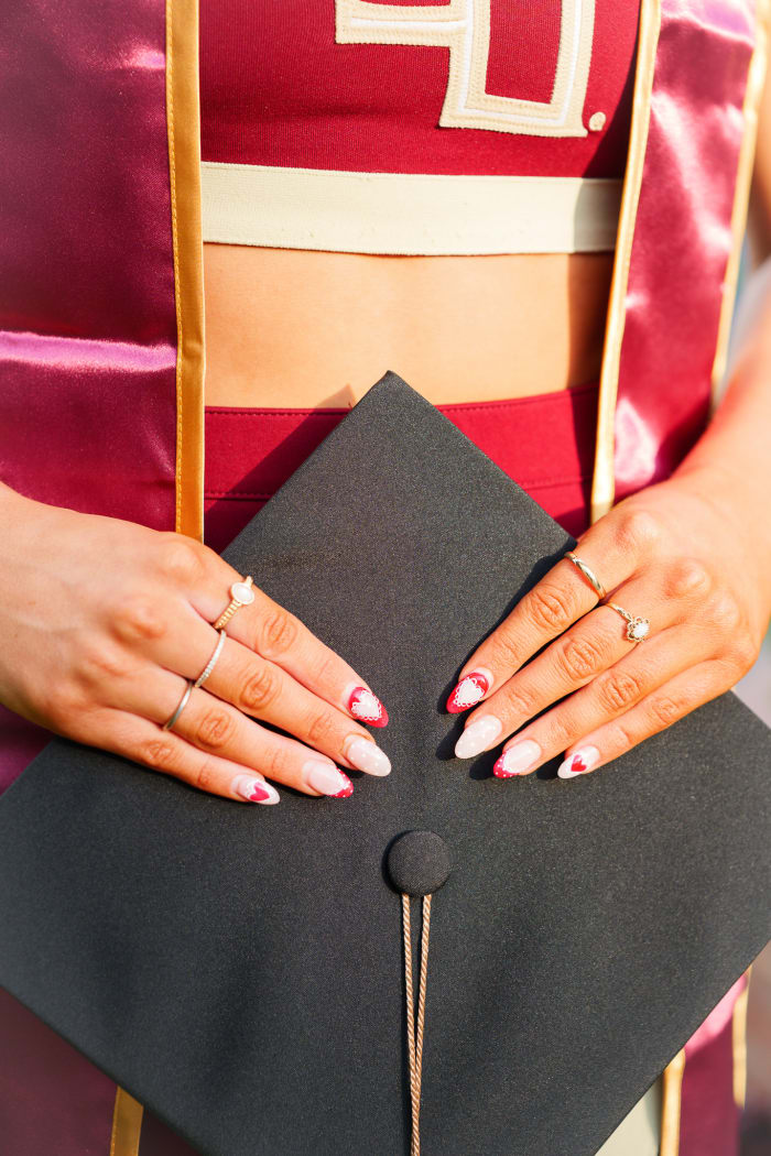 Grad cap detail photo at FSU