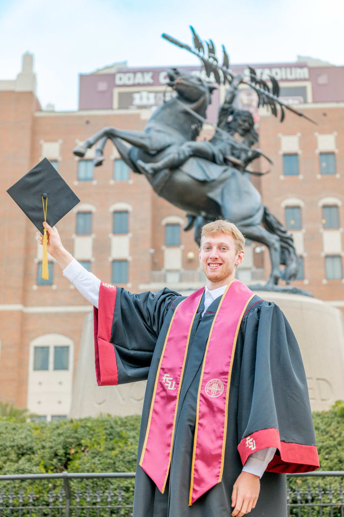 Golden hour FSU graduation portrait