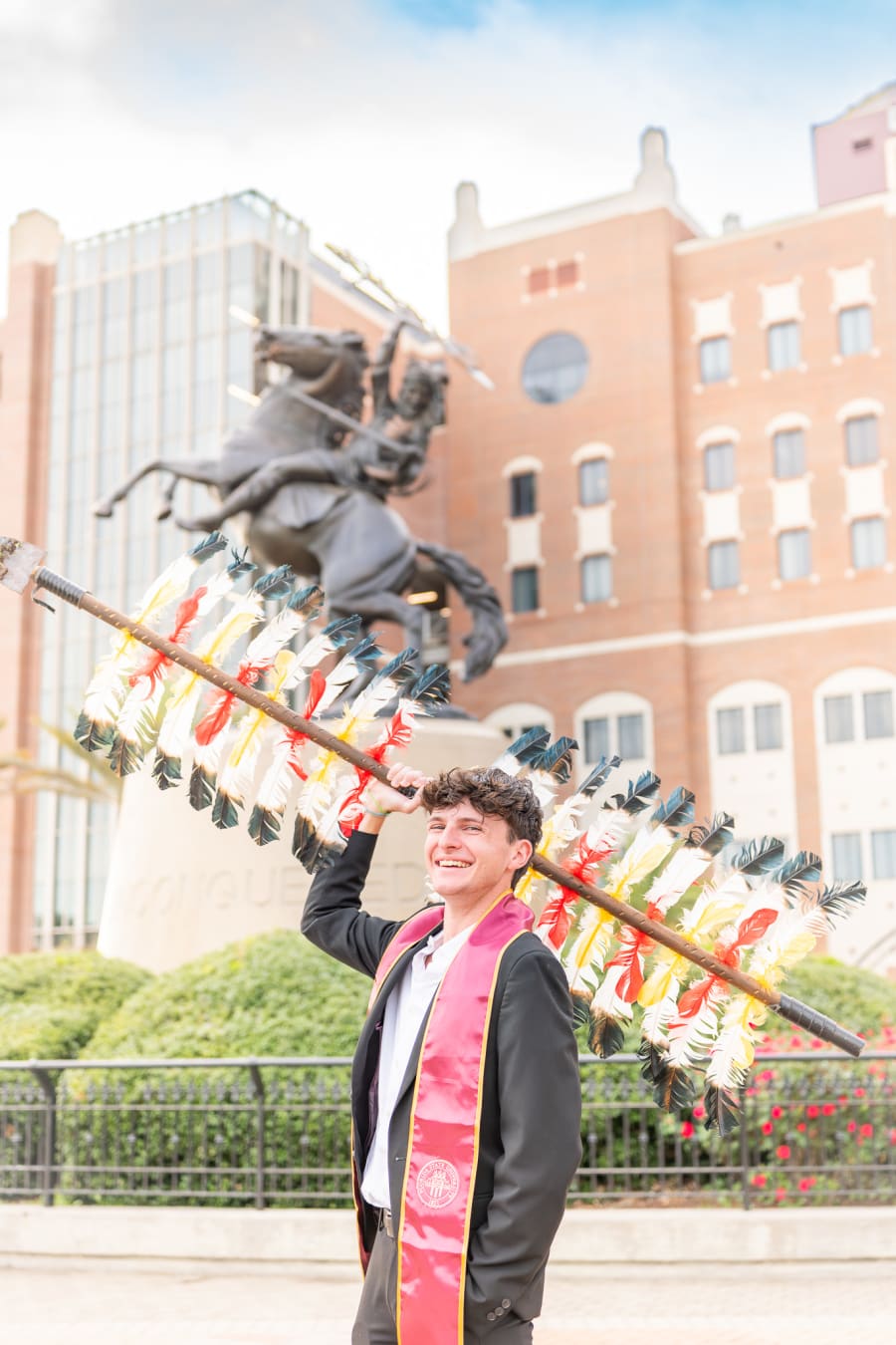 FSU graduation photo outfit change example