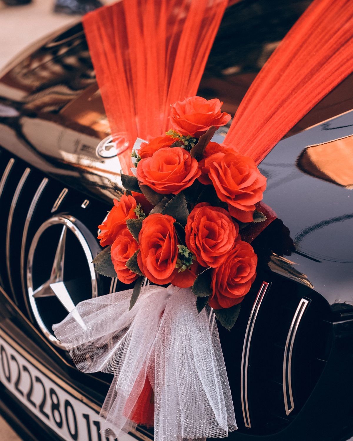 Wedding · Roses on Mercedes