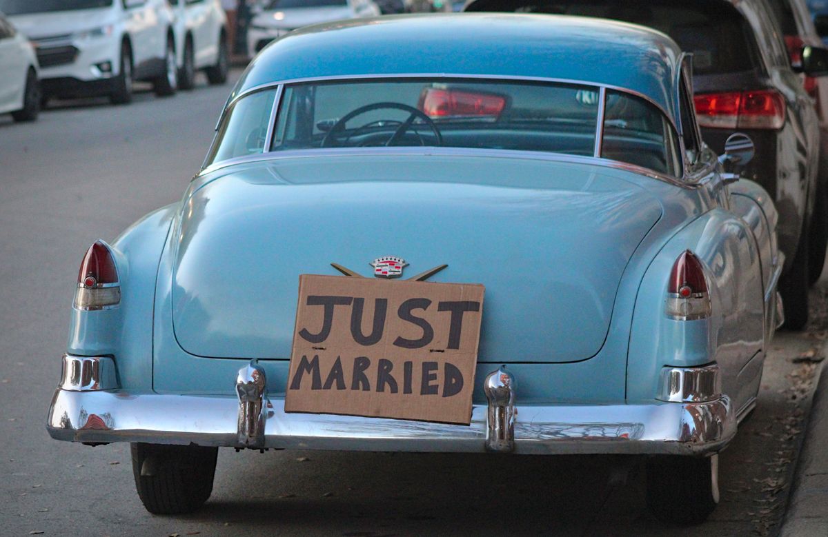 Wedding · Vintage Cadillac Getaway