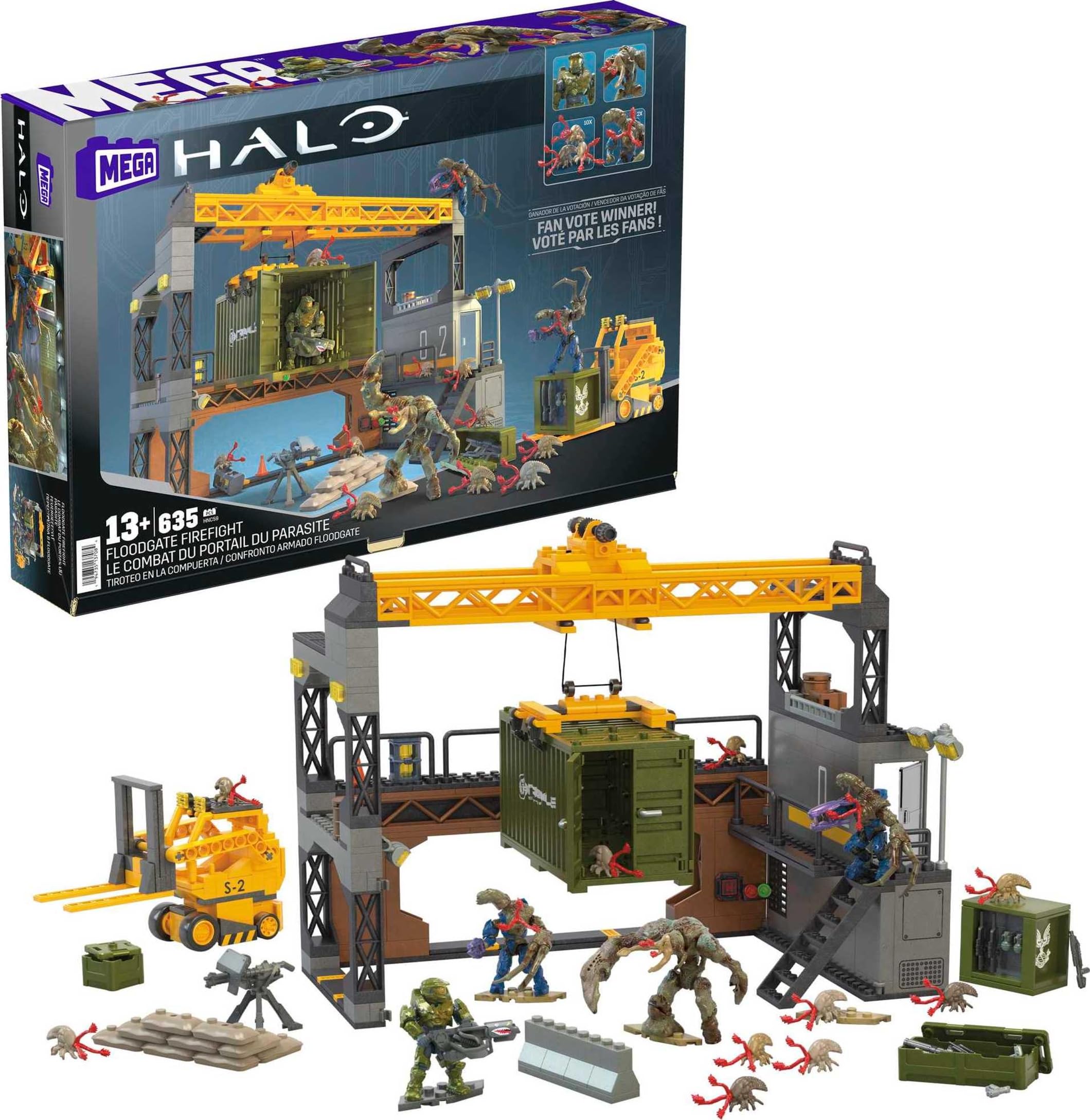 Halo Floodgate Firefight Building Set with Micro Action Figures and Forklift
