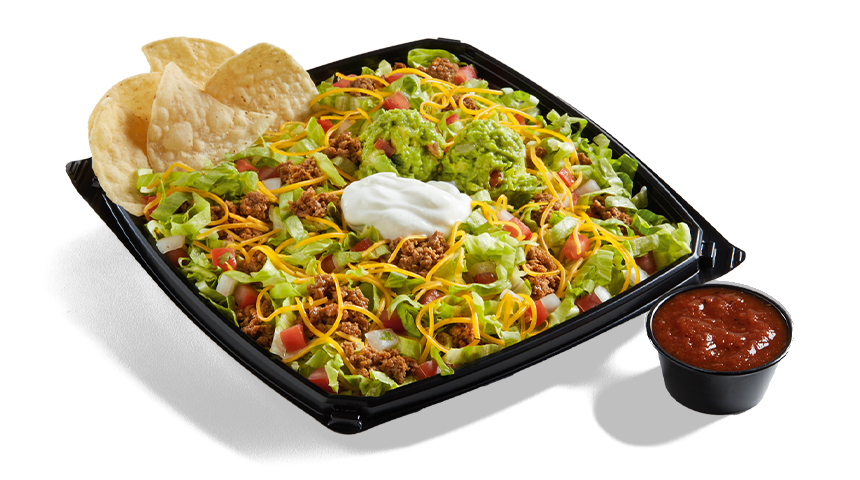 Del Taco Salad with Seasoned Beef