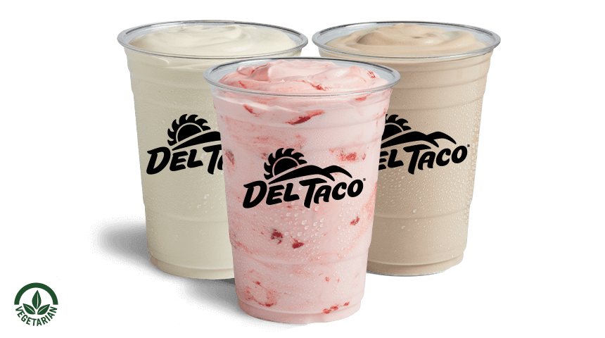Del Taco Vegetarian Milk Shakes