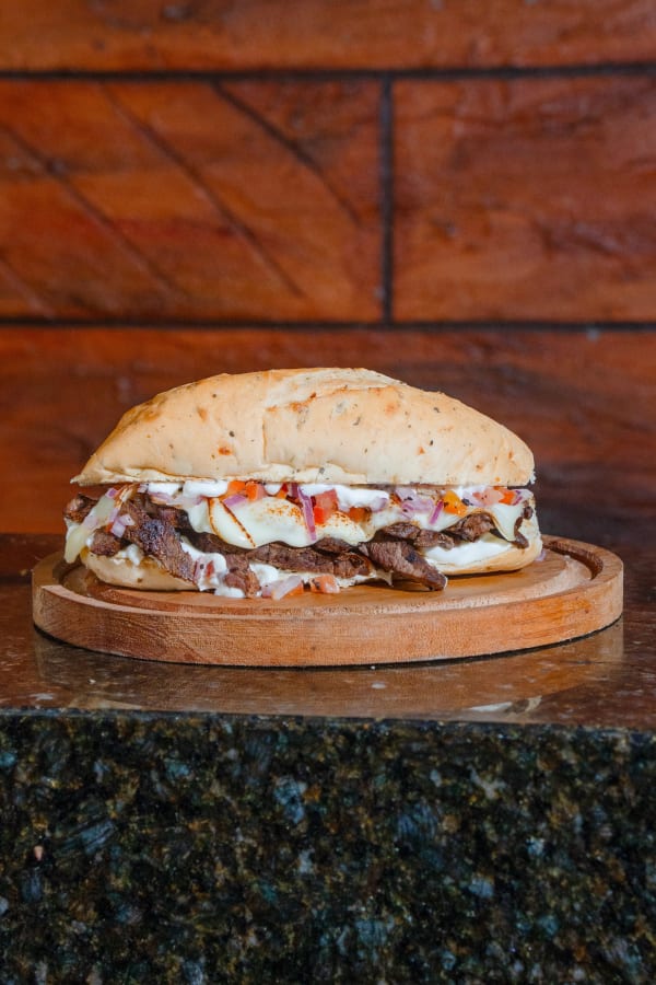 Baguete na brasa