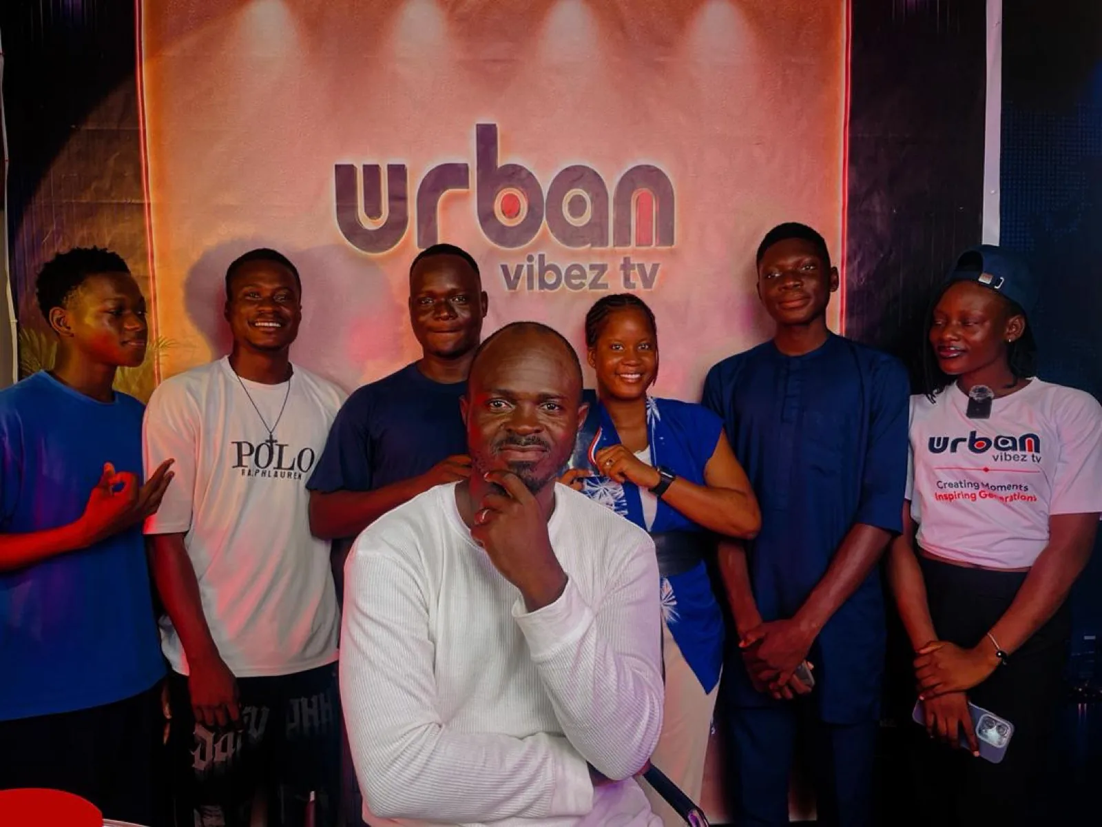 Urban Vibez TV team and crew at the backdrop