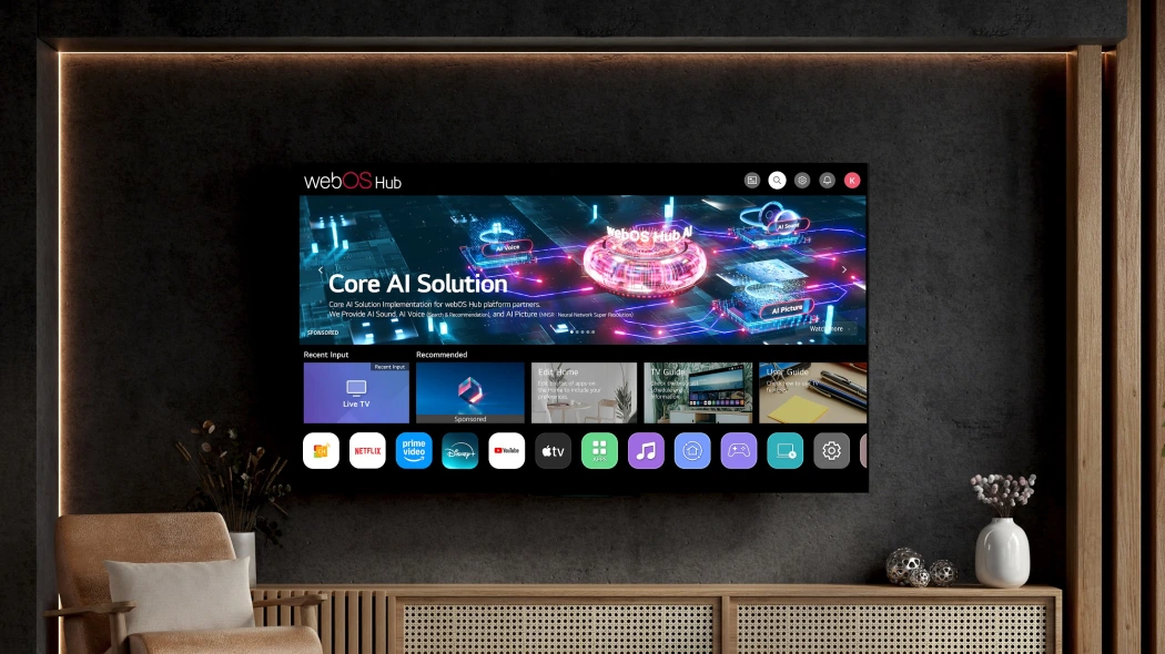 Screen of webOS Hub