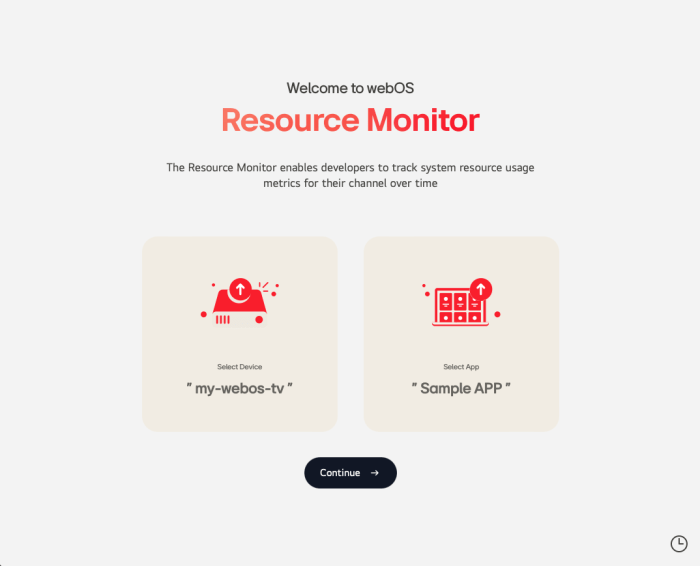 webOS Resource Monitor Home