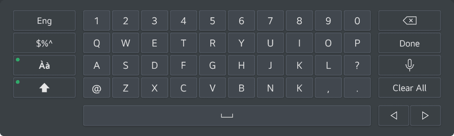 Text type of virtual keyboard