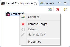 Target Configuration tab