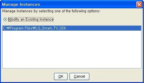 Popup image of Manage Instances