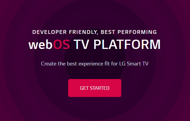 Hero image of the redesigned webOS TV Developer website