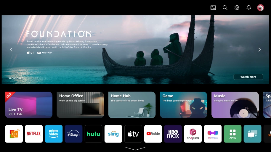 HBO Max is now available as an app on LG smart TVs in the United States