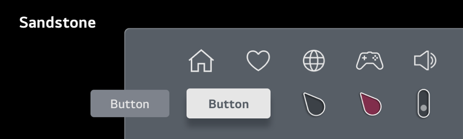 Sandstone dark theme of webOS TV