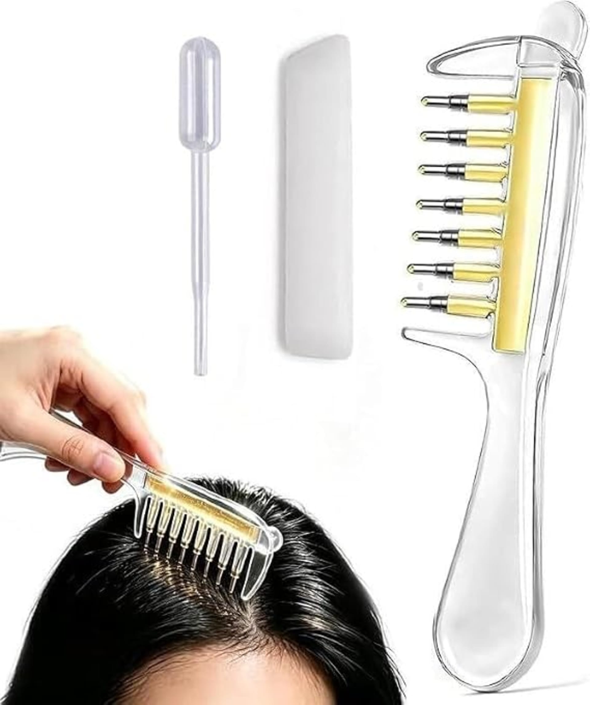 Scalp Oil Applicator Comb – Refillable Scalp Massager