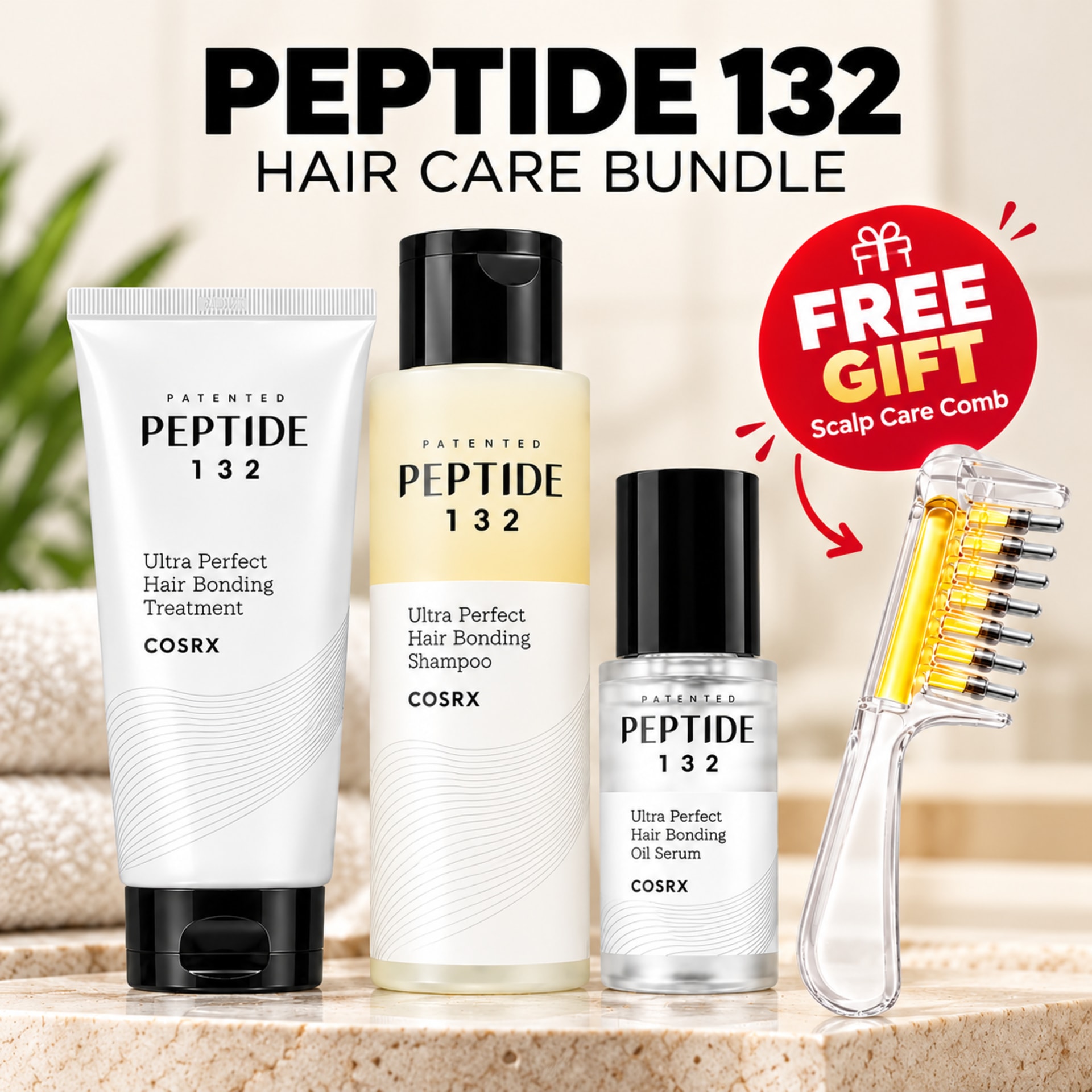 COSRX Peptide-132 Hair Bonding Repair Routine