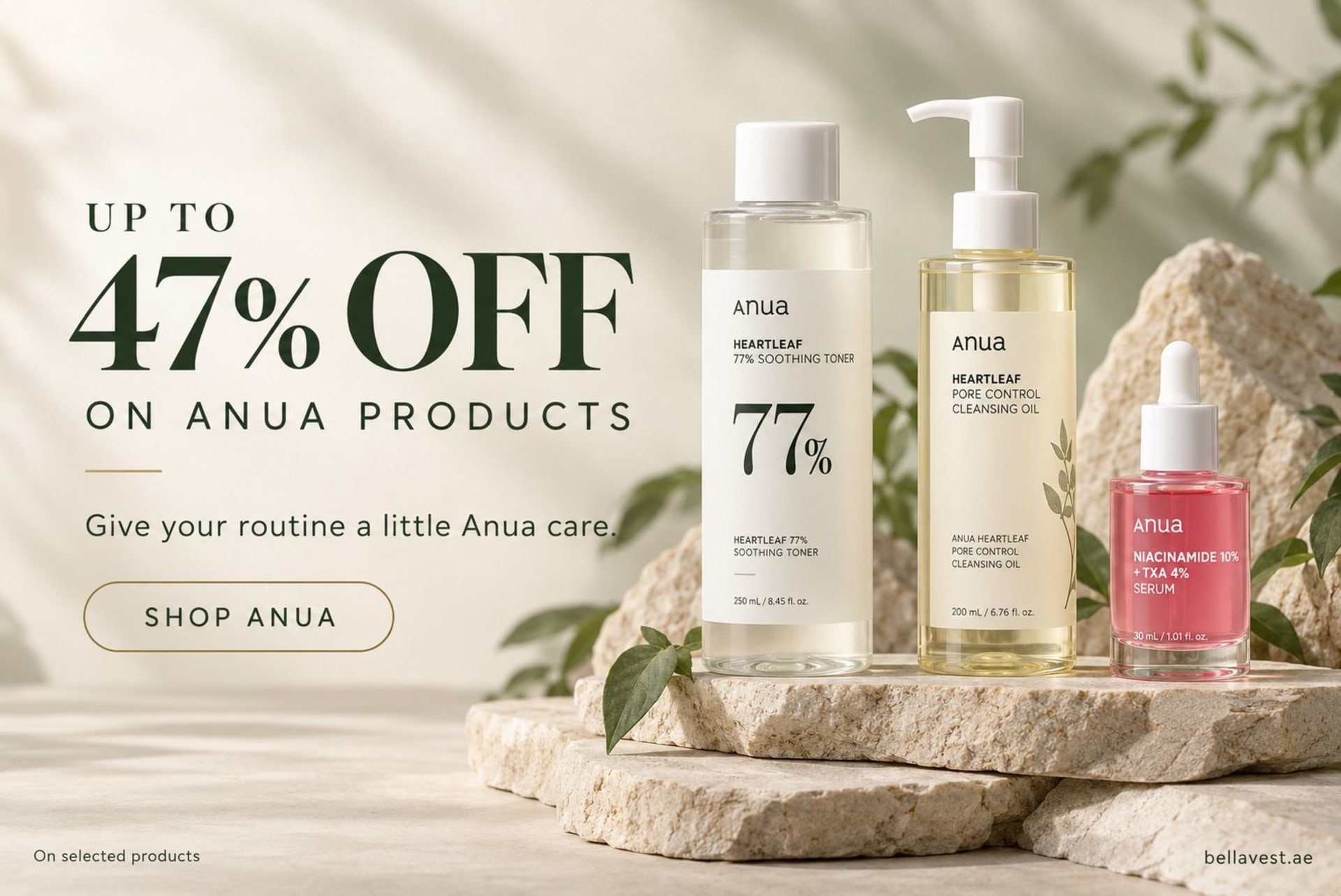 Up to 47% off Anua Korean skincare in the UAE - Bellavest