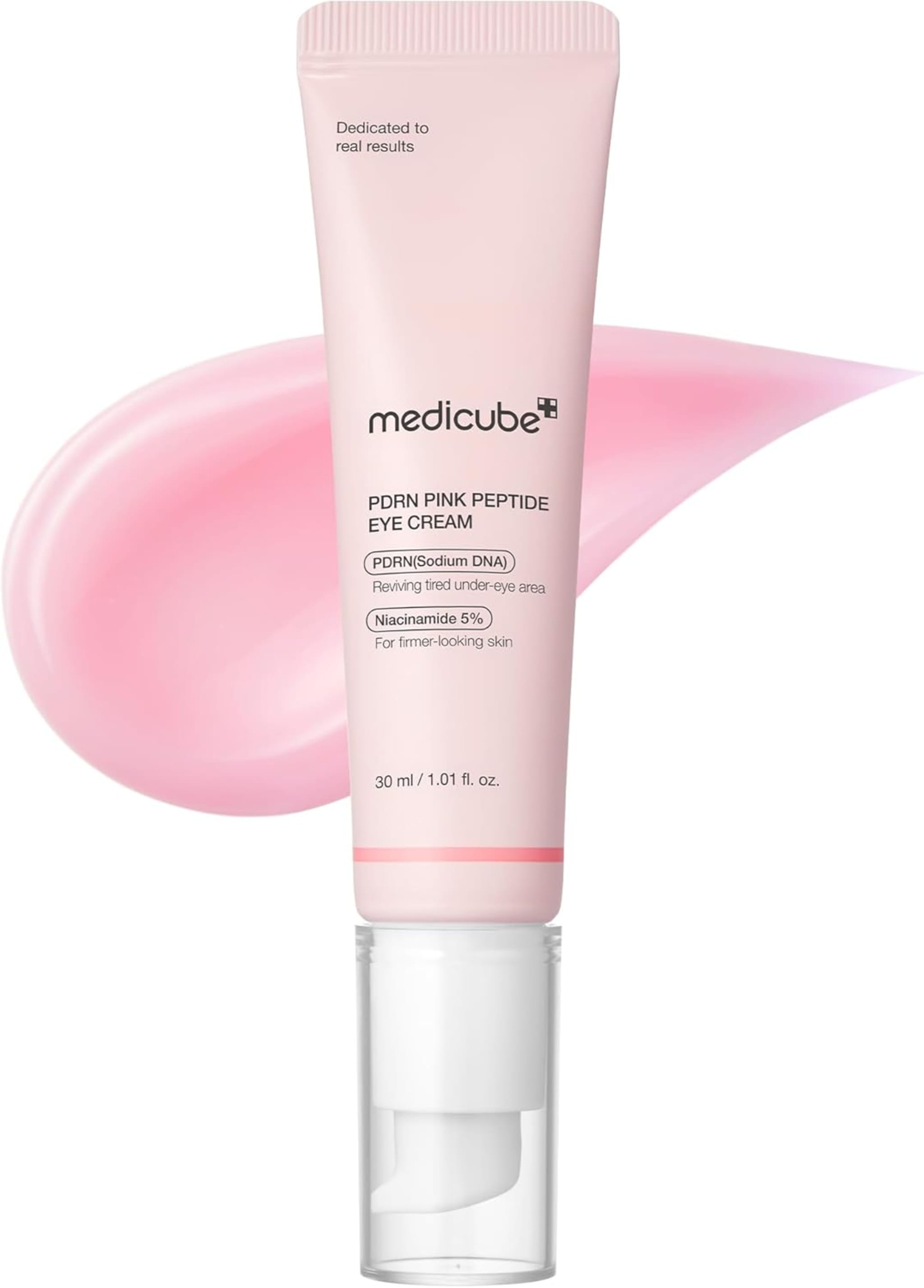 Medicube PDRN Pink Peptide Eye Serum 30ml | Salmon DNA PDRN + 5% Niacinamide + Peptides | Brightening & Firming Eye Care