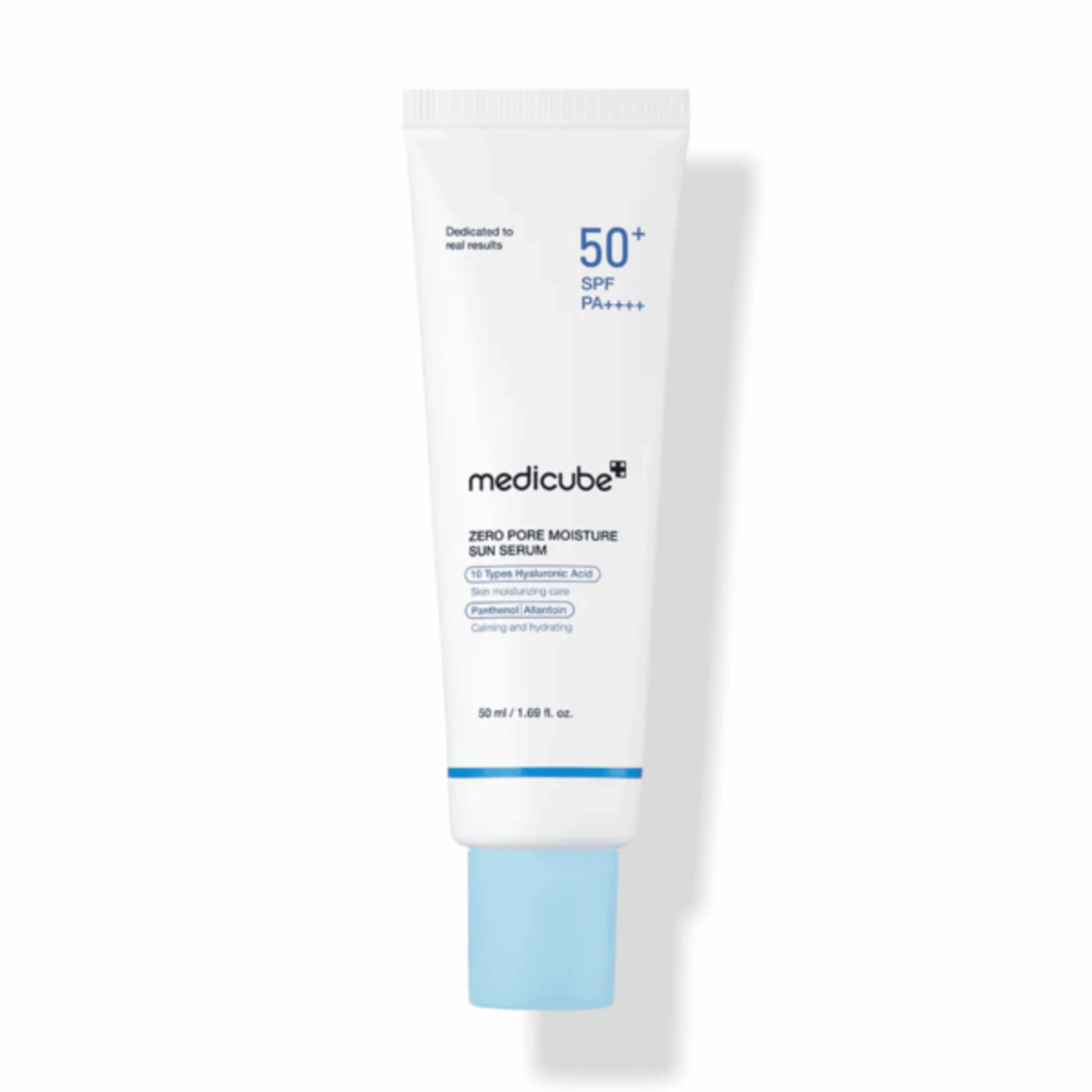 MEDICUBE Zero Pore Moisture Sun Serum SPF50+ PA++++ 50ml | 10 Types Hyaluronic Acid + Niacinamide | Lightweight Hydrating Pore Care Sunscreen