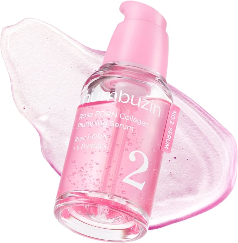 numbuzin No.2 Serum | Rose PDRN Collagen Plumping Serum | Glowing, Hydrating, Firming, Korean Skincare | Collagen, Peptides, PDRN | for Dry, Combination skin | 1.01 fl.oz.
