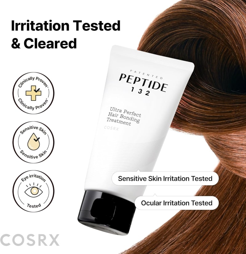 COSRX PEPTIDE-132 Ultra Perfect Hair Bonding Treatment 120ml | Peptide Hair Repair Mask | Damaged, Dry & Frizzy Hair Care 6