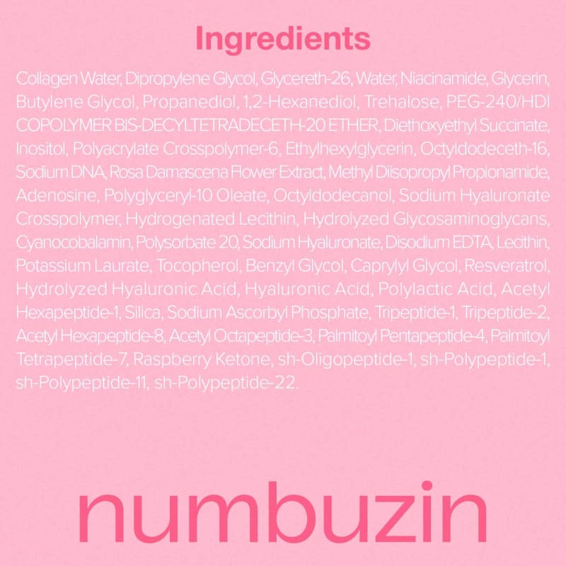 numbuzin No.2 Serum | Rose PDRN Collagen Plumping Serum | Glowing, Hydrating, Firming, Korean Skincare | Collagen, Peptides, PDRN | for Dry, Combination skin | 1.01 fl.oz. 4