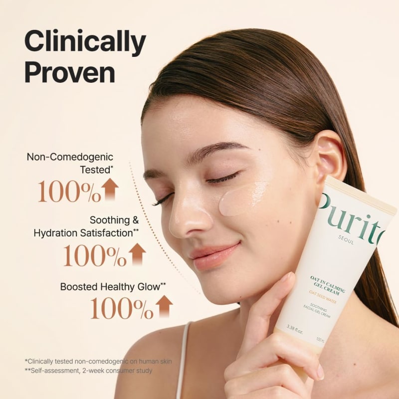 PURITO Oat-In Calming Gel Cream 100 ml | 77% Oat Seed Water | Lightweight Soothing & Hydrating Gel Moisturizer | Sensitive & All Skin Types 5