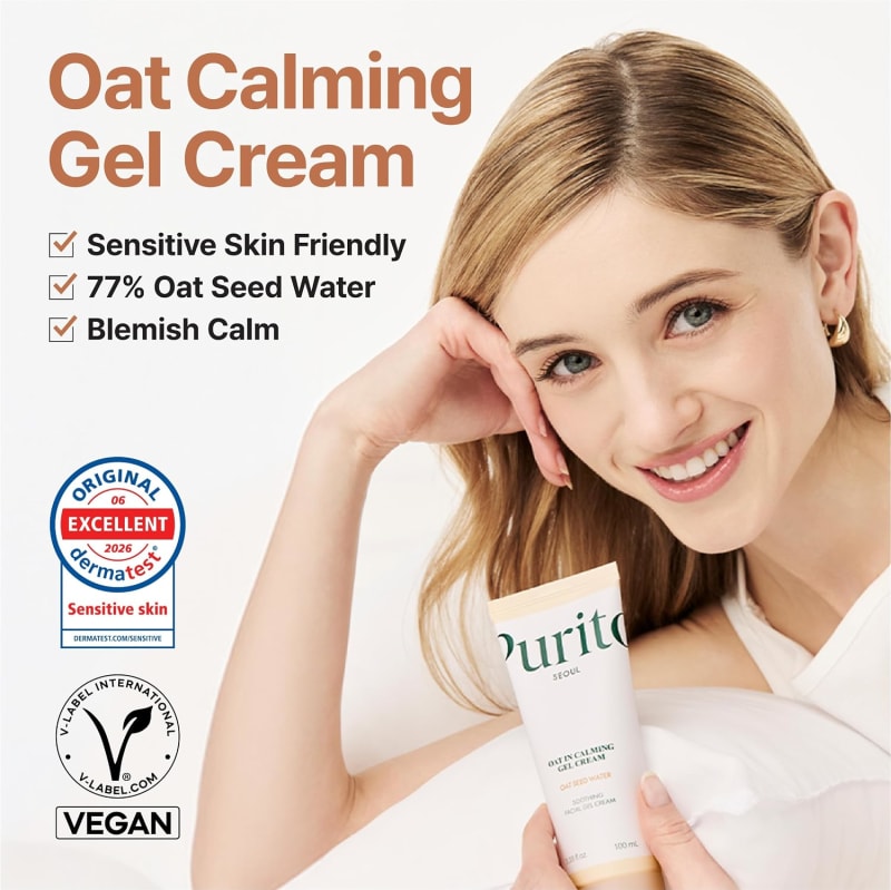 PURITO Oat-In Calming Gel Cream 100 ml | 77% Oat Seed Water | Lightweight Soothing & Hydrating Gel Moisturizer | Sensitive & All Skin Types 9