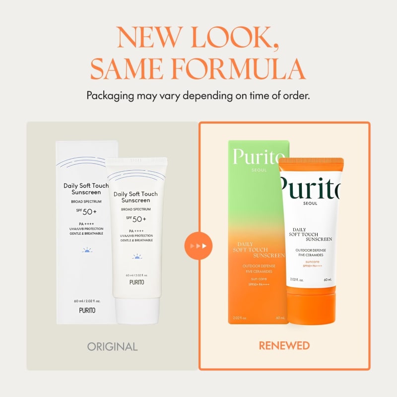 PURITO Daily Soft Touch Sunscreen SPF50+ PA++++ 60 ml | Lightweight UVA/UVB Sunscreen with 5 Ceramides, Centella & Panthenol | No White Cast 3