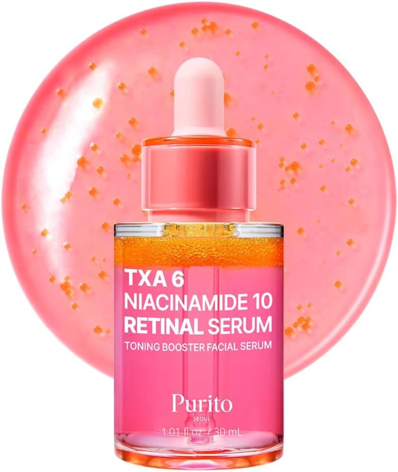 PURITO Seoul TXA 6 Niacinamide 10 Retinal Serum 30 ml | 6% Tranexamic Acid + 10% Niacinamide + Retinal | Dark Spot, Uneven Tone & Texture Care 6
