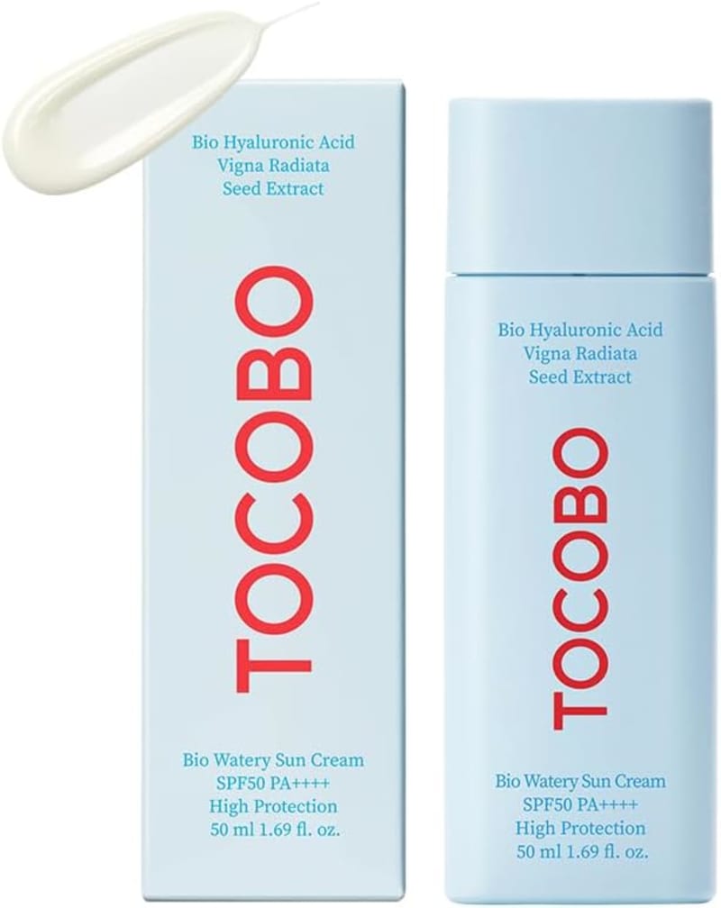 TOCOBO Bio Watery Sun Cream SPF50+ PA++++ 50 ml | Lightweight Hydrating Sunscreen with Niacinamide & Hyaluronic Acid | Korean Daily Face Sunscreen 1