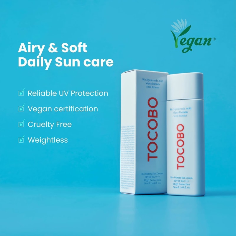 TOCOBO Bio Watery Sun Cream SPF50+ PA++++ 50 ml | Lightweight Hydrating Sunscreen with Niacinamide & Hyaluronic Acid | Korean Daily Face Sunscreen 7